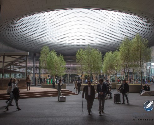 The UFO-like opening above Messeplatz at Baselworld