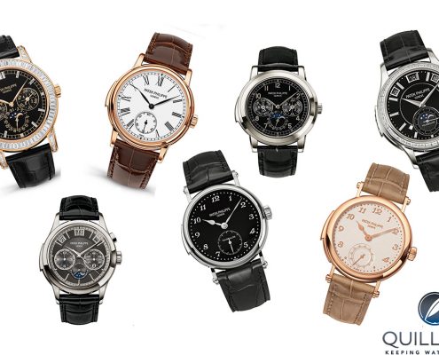 Collage of a selection of the largest collection of Patek Philippe minute repeaters in one place