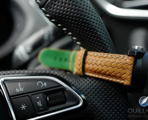 Schofield + Cudd leather weave strap