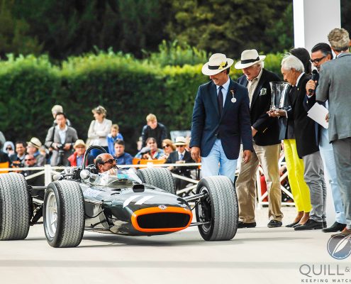 Richard Mille at the wheel of his 1967 BRM at the 2015 Richard Mille Chantilly Arts and Elegance