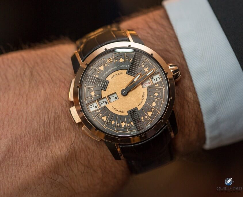 Poker wristwatch on the wrist of Mr. Christophe Claret
