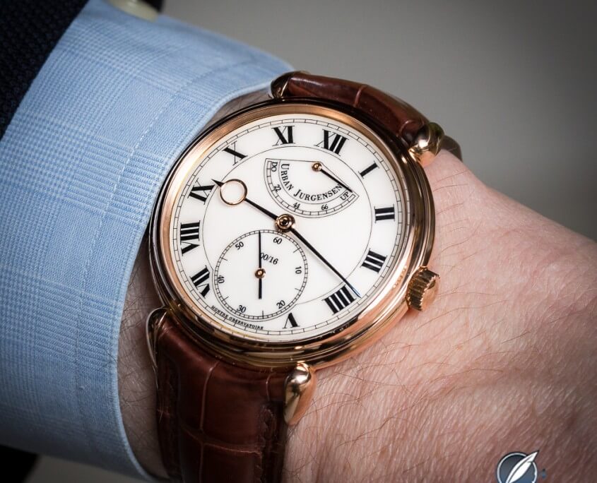 Urban Jurgensen Observatoire with oven-fired enamel dial and pivoted detent escapement