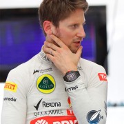 Richard Mille ambassador (and tester), F1 driver Romanin Grosjean wearing his special RM 011
