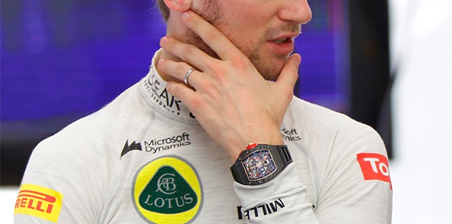 Richard Mille ambassador (and tester), F1 driver Romanin Grosjean wearing his special RM 011