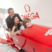 Vanessa-Mae visiting the Omega Pavilion in Sochi
