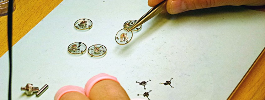 Breguet tourbillons being prepared for assembly into movements