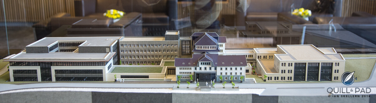 An impressive model of the complete manufacture in the Jaeger LeCoultre reception area