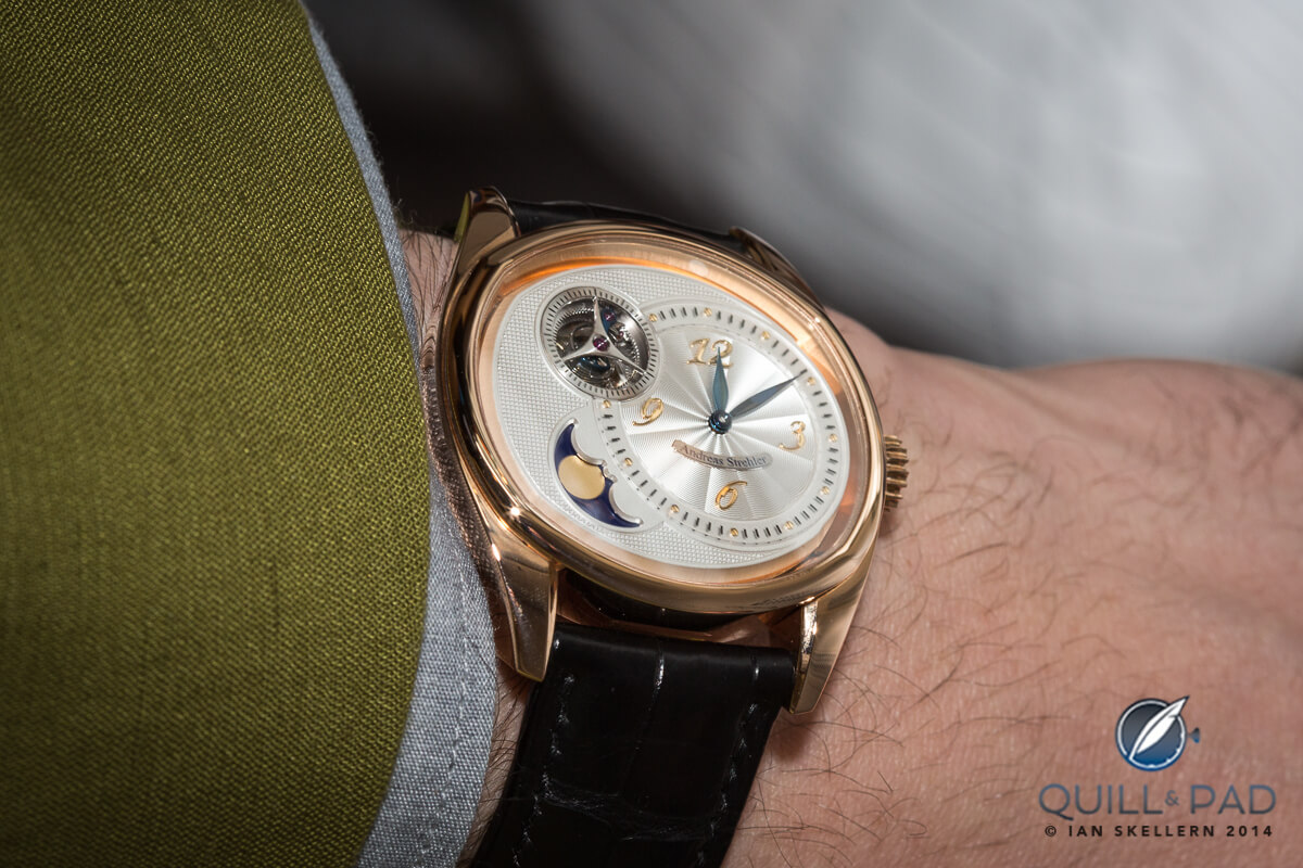 The Sauterelle à Lune Perpétuelle by Andreas Strehler, whose moon phase is accurate to more than two million years (give or take a few seconds)