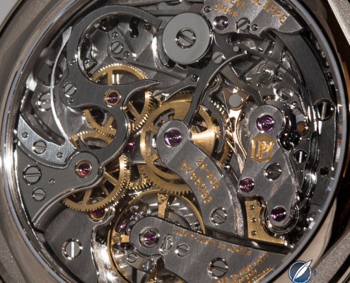 The stunning movement of a Patek Philippe chronograph