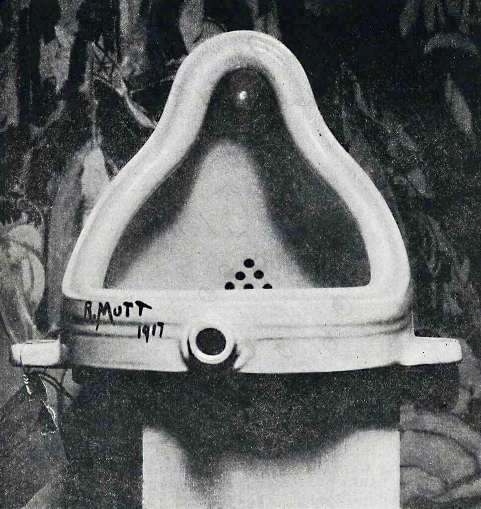 The original Fountain by Marcel Duchamp, 1917, photographed by Alfred Stieglitz
