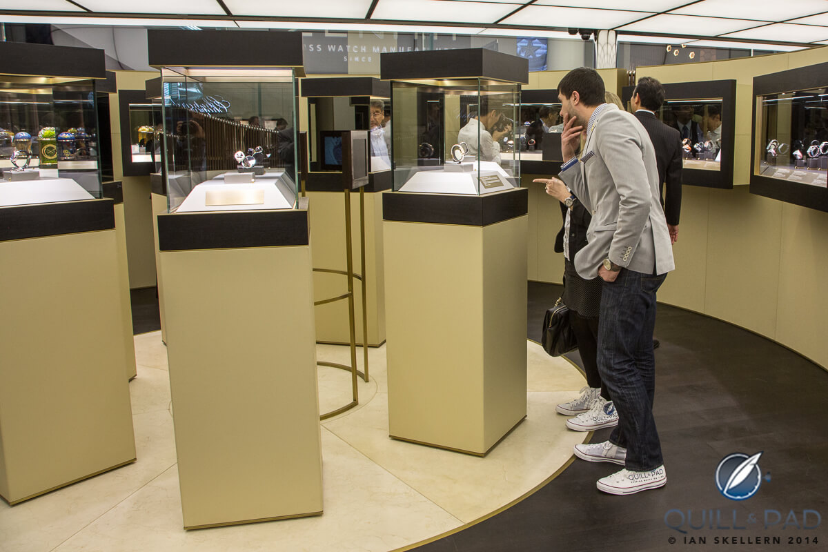 Exhibition inside the Patek Philippe stand at 2014 Baselworld