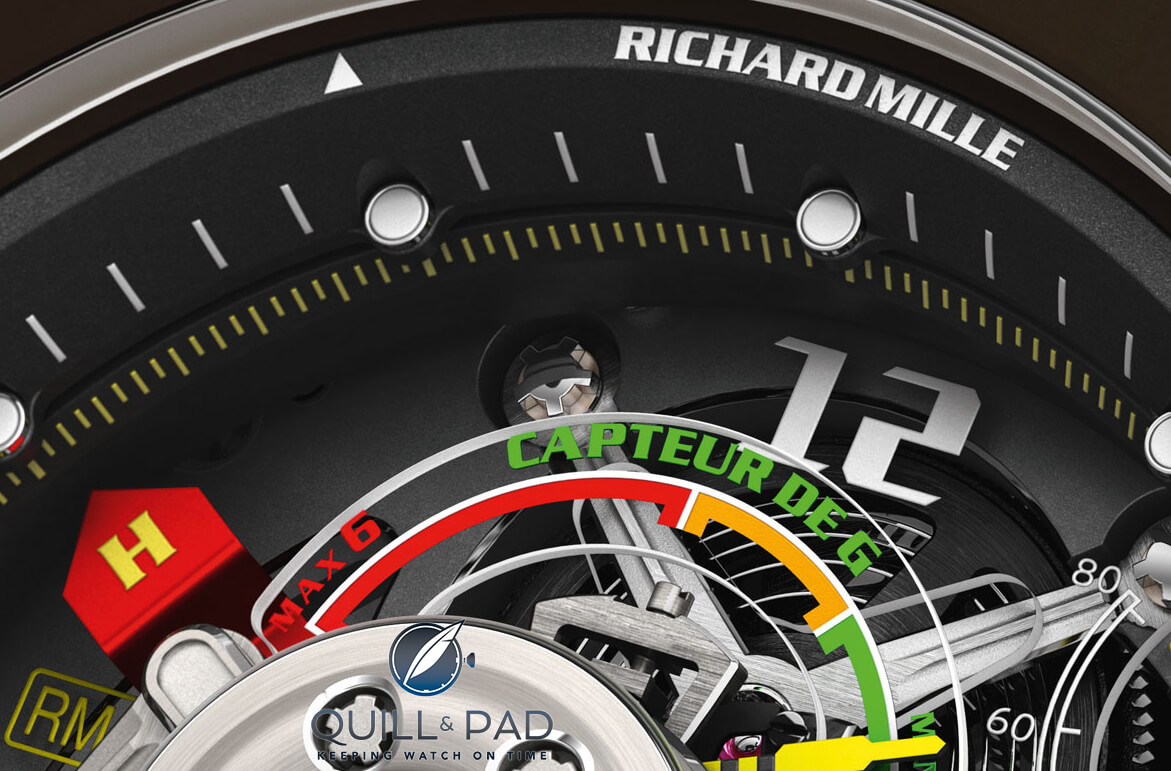 G-Sensor indicator on the Richard Mille RM 36-01 Sébastien Loeb