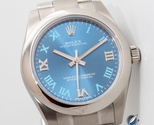 Blue-dialed Rolex for ladies