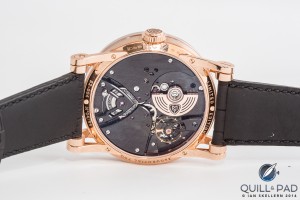 Through the display back of the MCT Sequential Two S200 in red gold