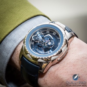 Ulysse Nardin Freak Blue Cruiser on the wrist