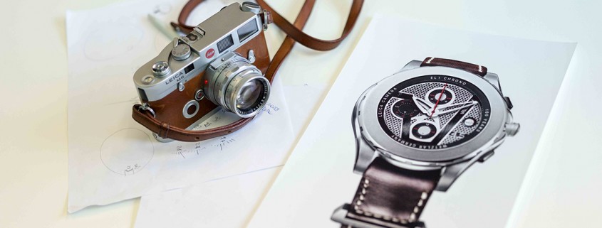 Leica camera and photo of the Valbray EL 1 Chrono. Image courtesy Olga Corsini