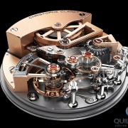 Movement of the Christophe-Claret Maestoso. Note the with distinctive cylindrical balance spring.