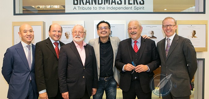 Horogasm Tan with Michael Tay of the Hour Glass and independent watchmakers Kari Voutilainen, Laurent Ferrier, Philippe Dufour, and Roger Smith. Photo courtesy www.LaurentFerrier.ch