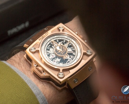 The Hublot Antikythera Sunmoon on the author's wrist