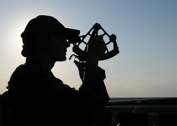 Using a sextant