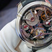 Winner of the International Chronometry Competition, the Greubel Forsey Double Tourbillon Technique
