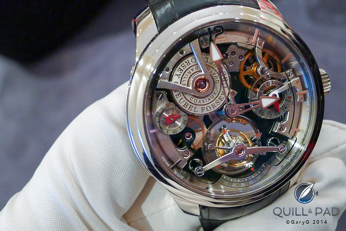 Winner of the International Chronometry Competition, the Greubel Forsey Double Tourbillon Technique