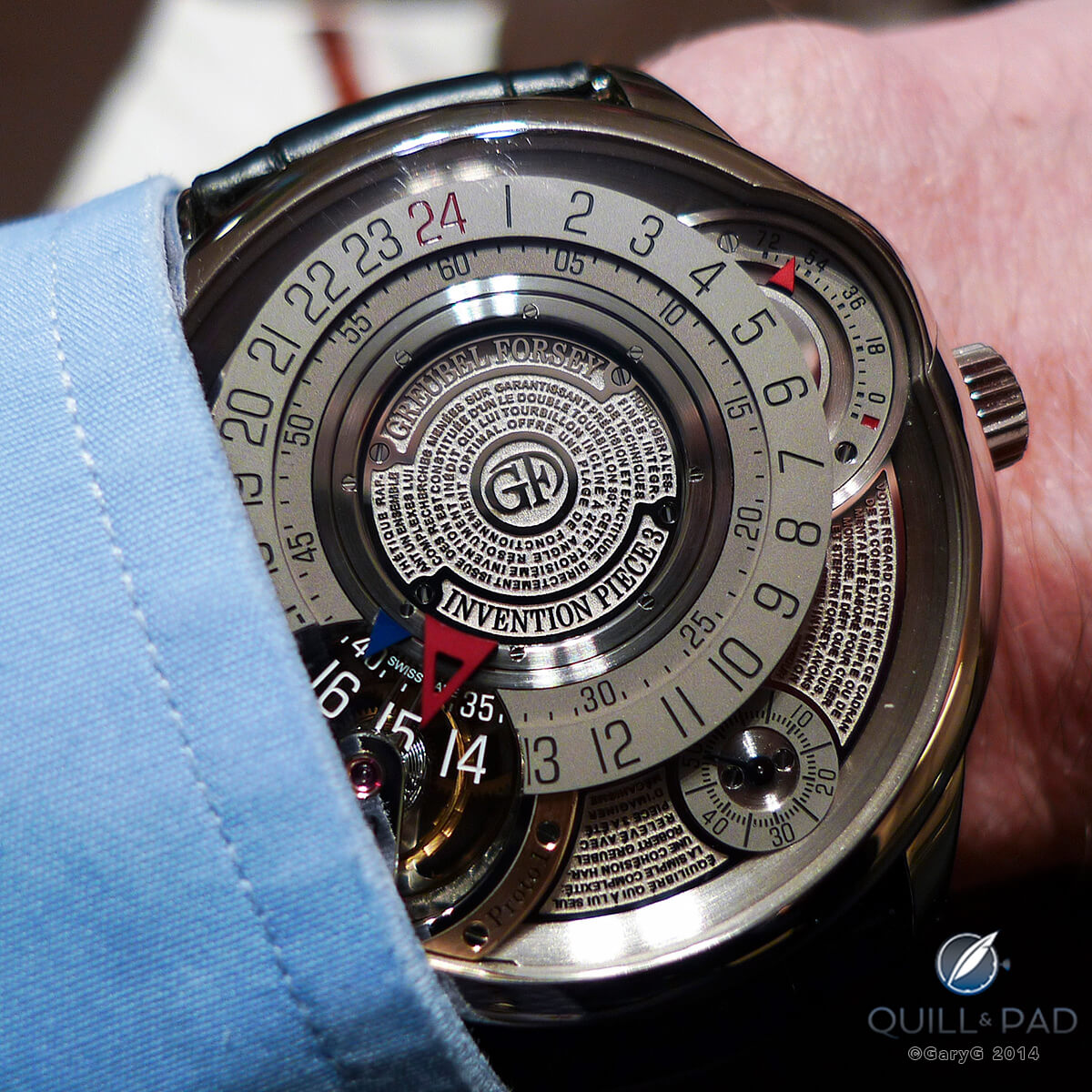 Greubel Forsey Invention Piece 3 with bas relief engraved inscription
