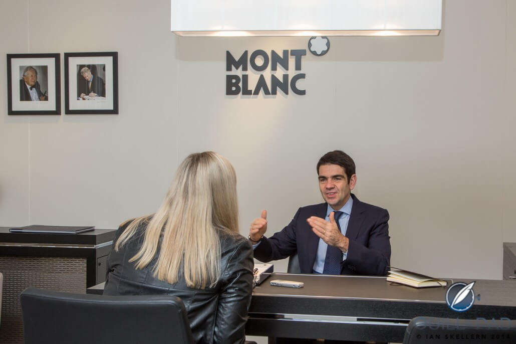 Your author interviewing Montblanc CEO Jérôme Lambert at the 2014 SIHH in Geneva