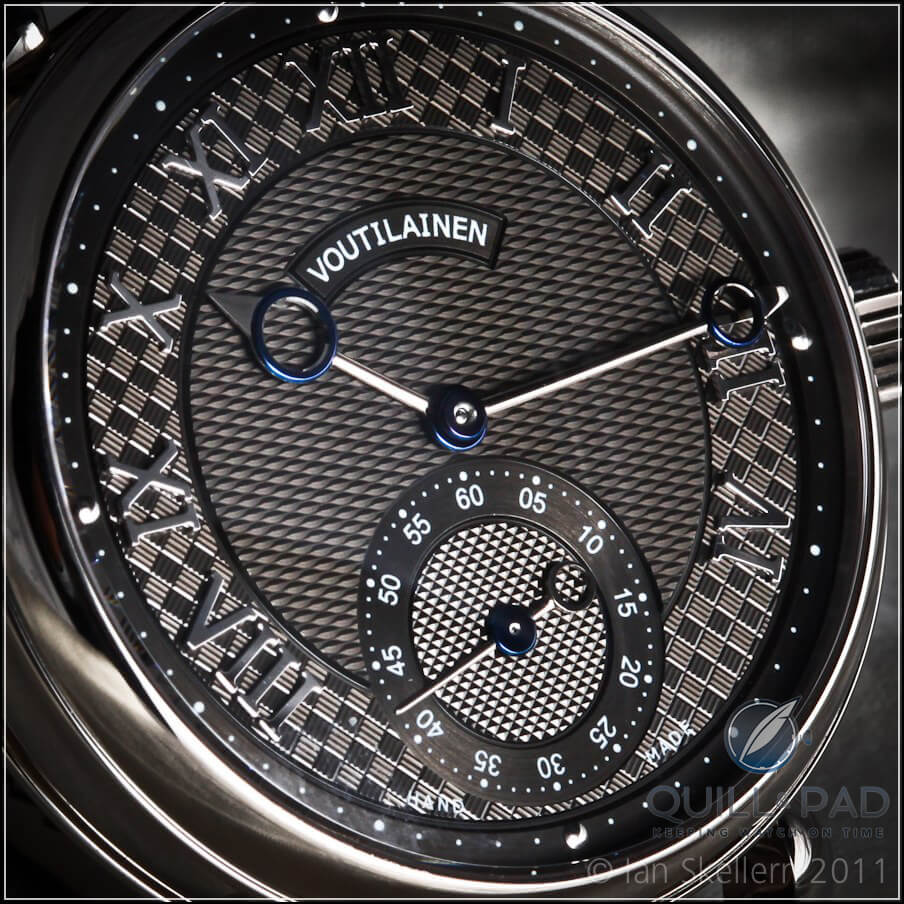 Impeccably executed guilloche dials are a Voutilainen speciality  