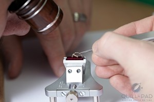 Adding screws to the classic balance wheel of the Laurent Ferrier caliber FBN229.01