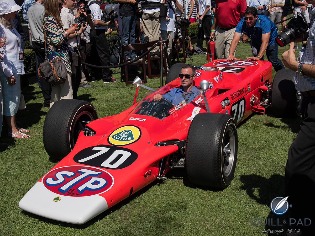 STP Lotus Indy Car with turbine engine at The Quail A Motorsports Gathering