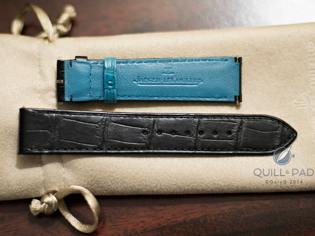 The author's new Reverso strap: the limited edition Teal Survivors men’s strap, a portion of whose proceeds go to the Ovarian Cancer National Alliance