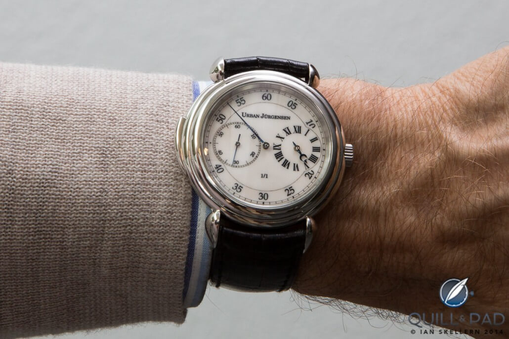The Urban Jürgensen Tourbillon Minute Repeater on the wrist