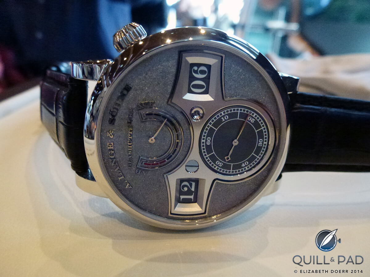 The limited edition A. Lange & Söhne Zeitwerk Handwerkskunst was introduced in honor of the opening of the Dubai boutique