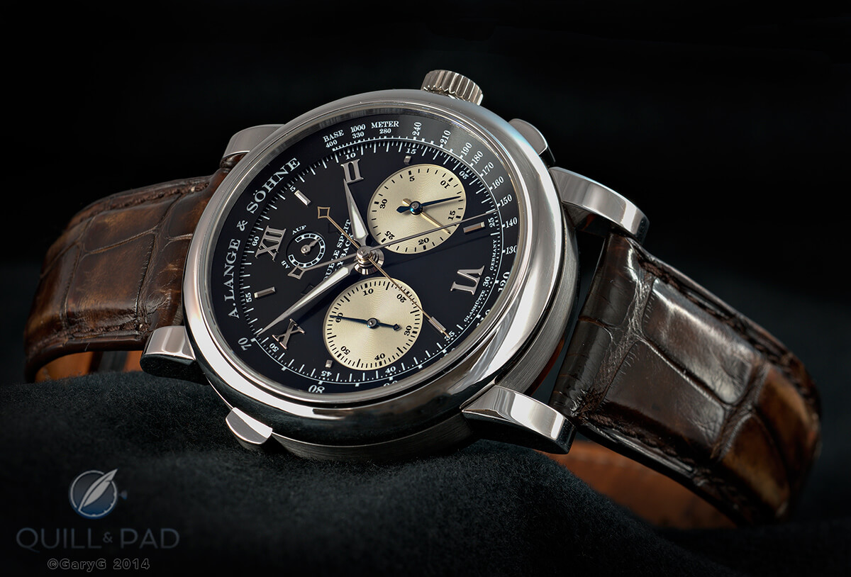The A. Lange & Söhne Lange Double Split with split-seconds and split-minute indications visible
