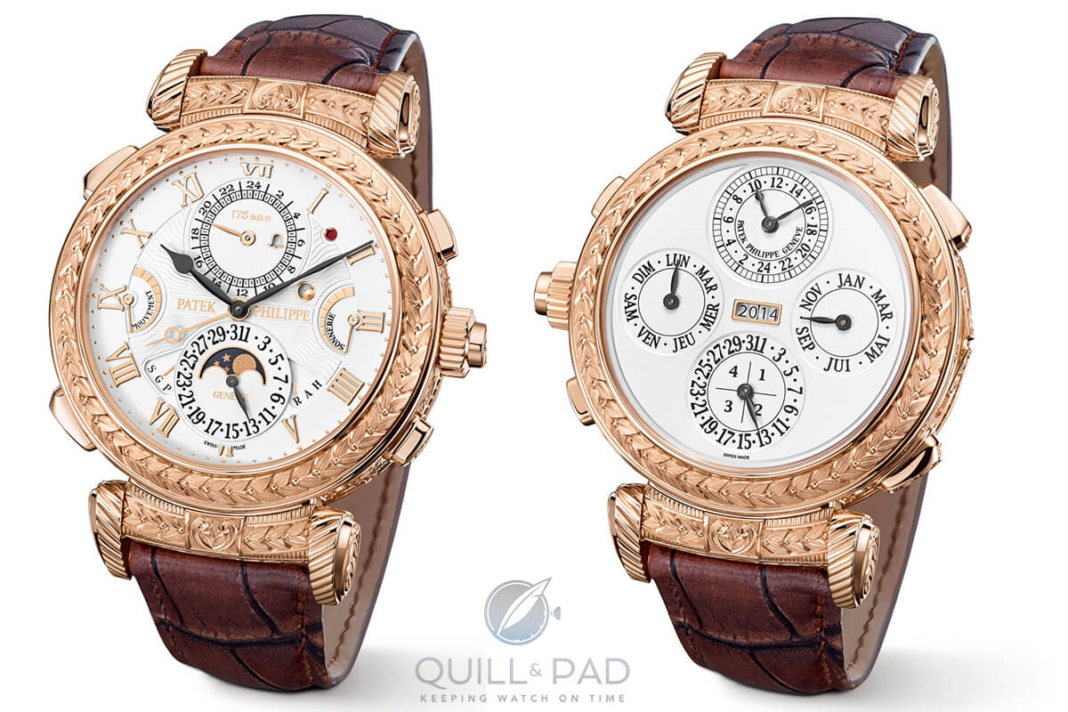 Dials on both the front and back of the Patek Philippe Grandmaster Chime