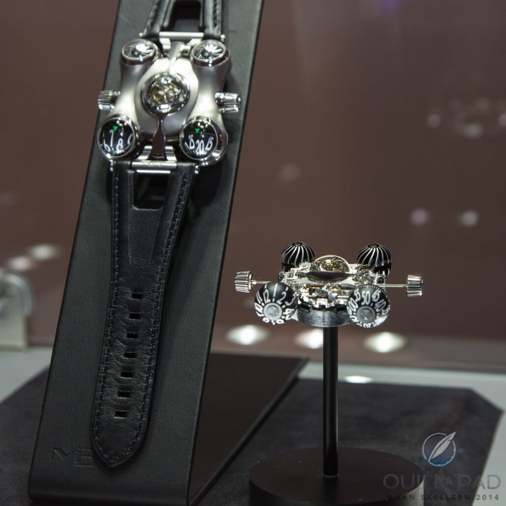 MB&F's HM6 on its first public display at SalonQP 2014 since launching in early November