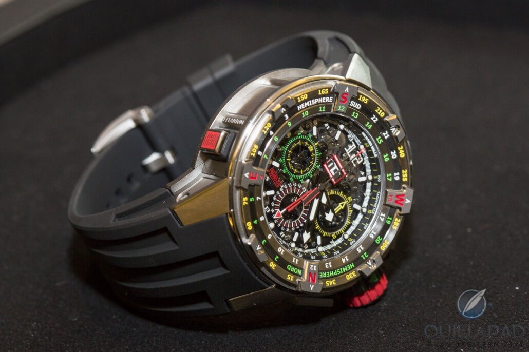 The Richard Mille RM 60-01 Regatta Flyback Chronograph, which can also be used as a compass