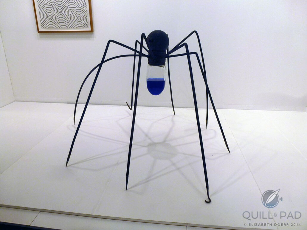 Galerie Karsten Greve from St. Moritz, Switzerland brought Louise Bourgeois’ ‘Spider’ to Art Basel Miami 2014, which is made of steel, glass, water, and ink