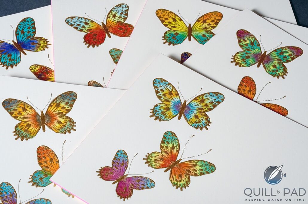 Butterfly statement cards by Bernard Maisner