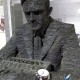Alan Turing statue wearing a Bremont Codebreaker at Bletchley Park