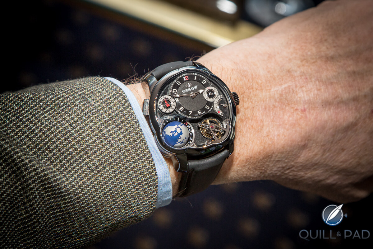 Greubel Forsey GMT Black on the wrist