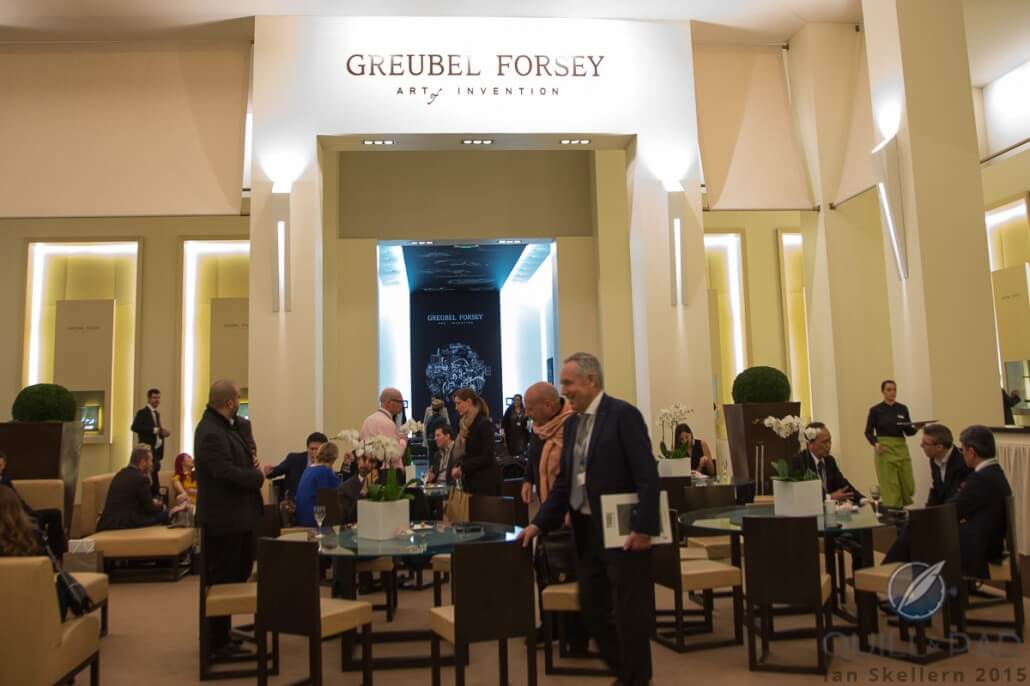 The Greubel Forsey stand at the 2015 SIHH