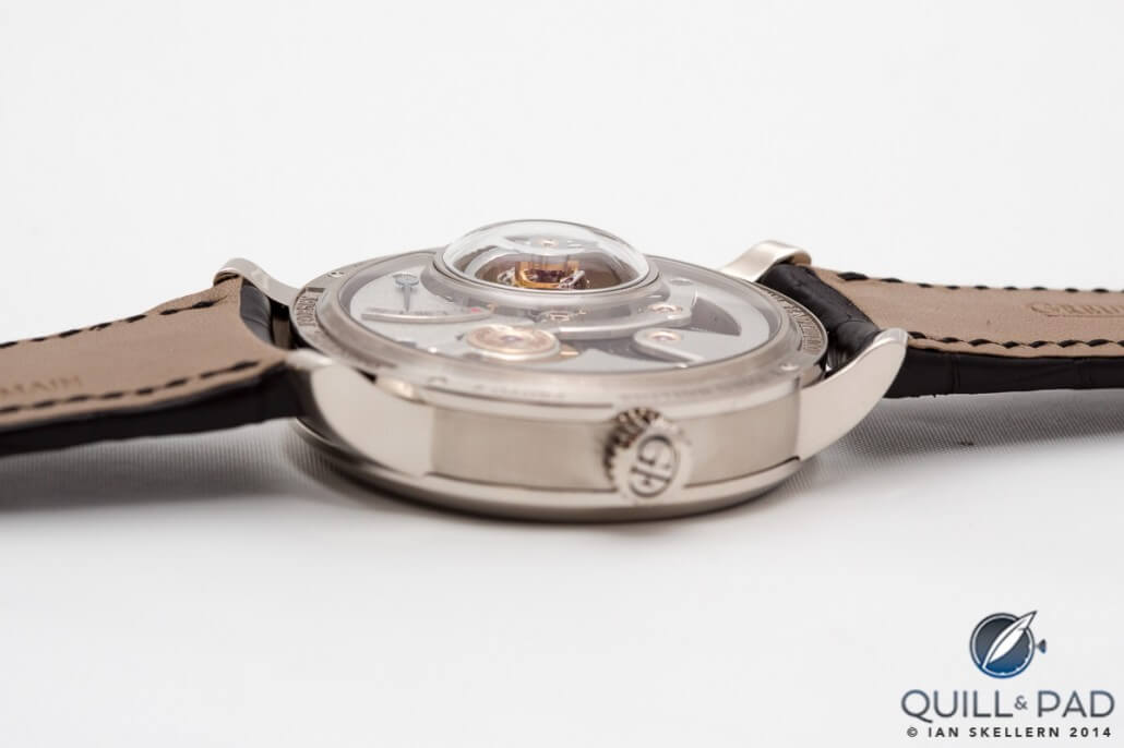 Dome housing the 24 second tourbillon on the back of the Greubel Forsey Tourbillon 24 Secondes Vision