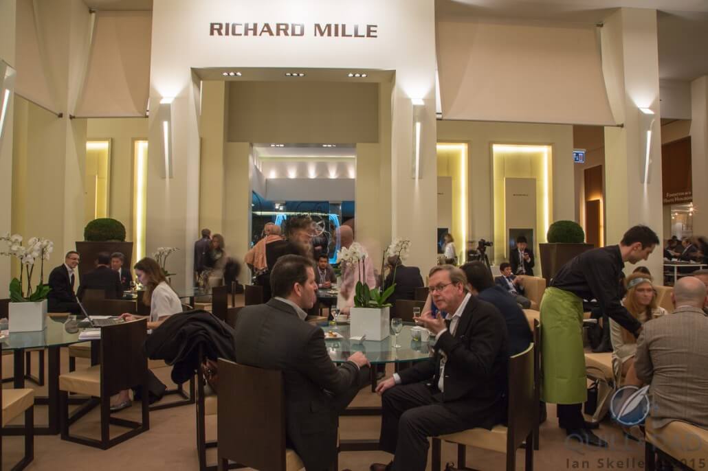 The Richard Mille stand at the 2015 SIHH