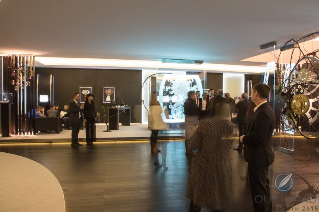 Inside the Richard Mille stand at the 2015 SIHH