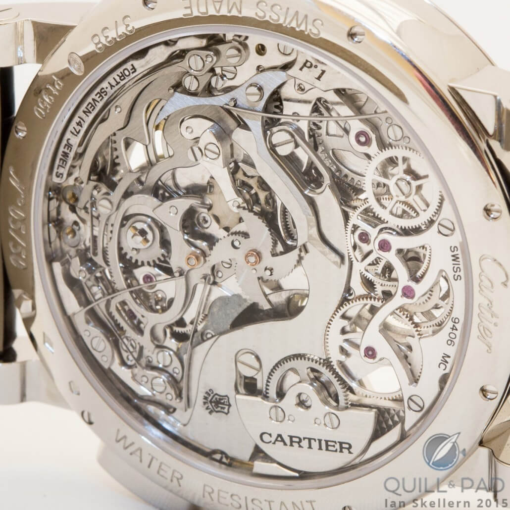 The Rotonde de Cartier Grand Complication has 578 components and they are nearly all visible through the display back