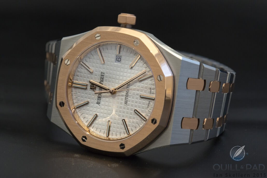 Two-tone Audemars Piguet Royal Oak 33 mm in pink gold and stainless steel