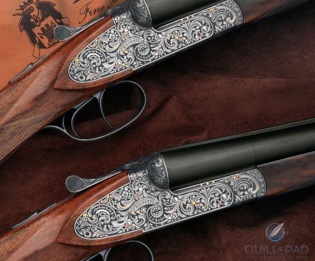 Shotguns featuring intricate bulino engraving