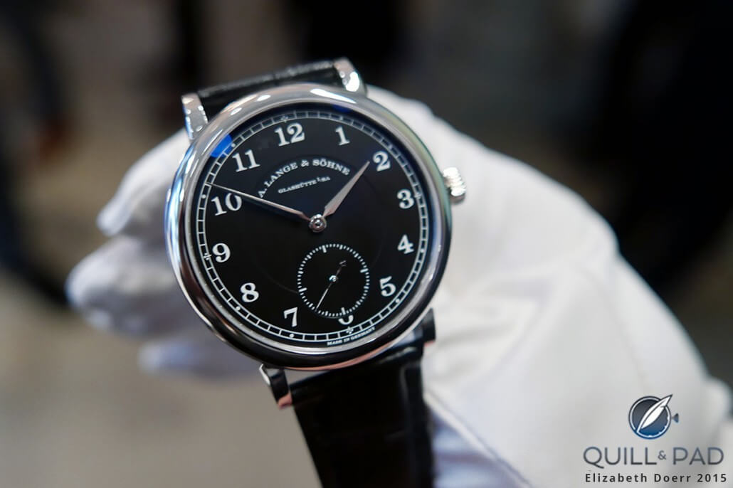 The 1815 200th Anniversary F.A. Lange in the hands of CEO Wilhelm Schmid
